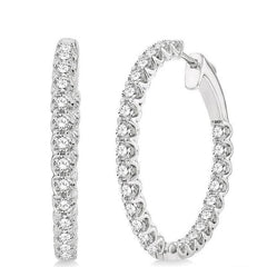 Parkplace Jewelers Inside-Out Diamond Hoop Earrings 622B0PPFGERWG-3.00