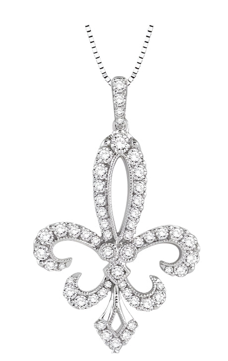 Parkplace Jewelers Fleur De Lis Diamond Pendant 96202PPFHPDWG