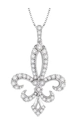 Parkplace Jewelers Fleur De Lis Diamond Pendant 96202PPFHPDWG