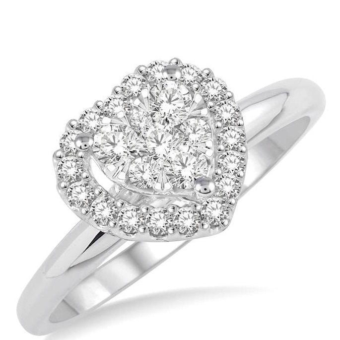Parkplace Jewelers Heart Shape Halo Lovebright Essential Diamond Engagement Ring 127C3PPFVWG