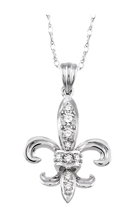 Parkplace Jewelers Fleur De Lis Diamond Pendant 94708PPFVPDWG