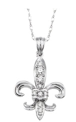 Parkplace Jewelers Fleur De Lis Diamond Pendant 94708PPFVPDWG