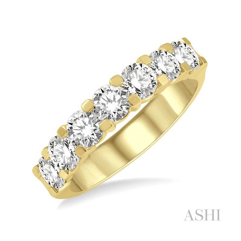 ASHI 7 Stone Diamond Wedding Band 33290PPFGYG-2.00