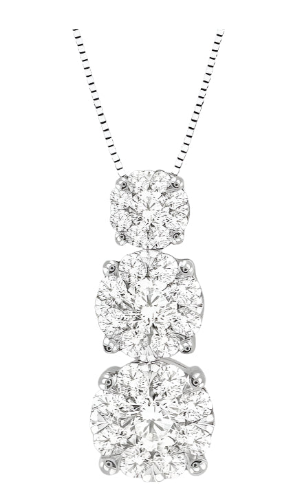 Parkplace Jewelers Round Shape Past Present & Future Lovebright Essential Diamond Pendant 910A3PPFVPDWG