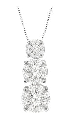 Parkplace Jewelers Round Shape Past Present & Future Lovebright Essential Diamond Pendant 910A3PPFVPDWG