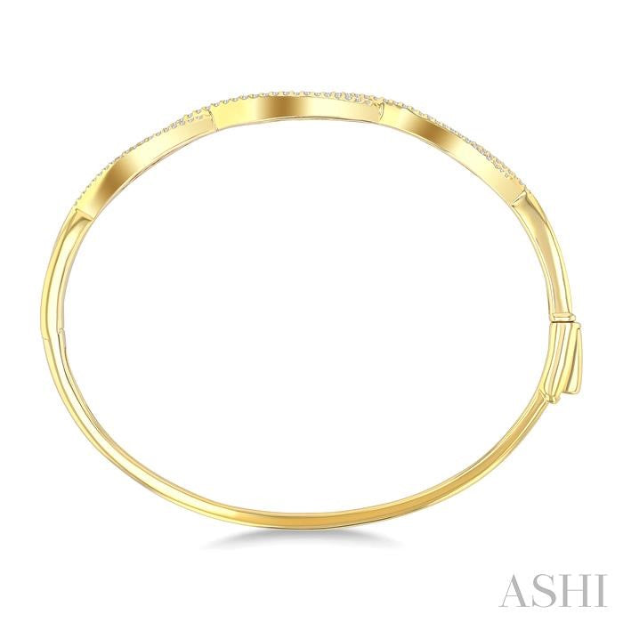ASHI Swirl Baguette Diamond Fashion Bangle 796E1PPFGYG