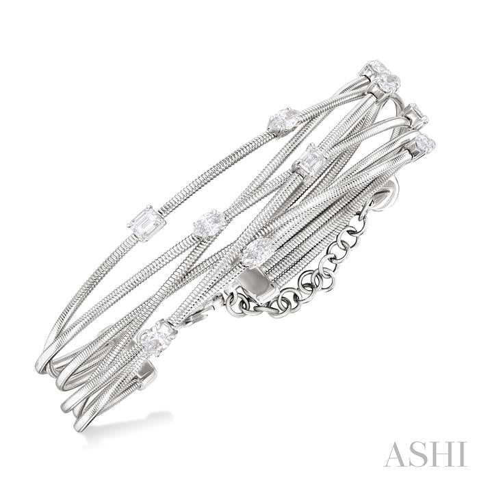 ASHI Mixed Shape Diamond Fashion Bangle 796F0PPFGWG-1.50