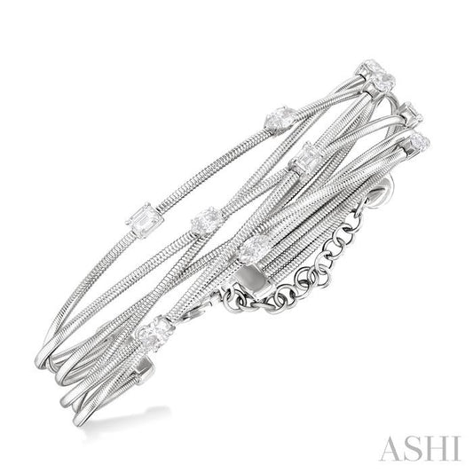ASHI Mixed Shape Diamond Fashion Bangle 796F0PPFGWG-1.50