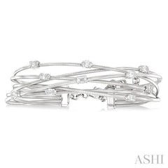 ASHI Mixed Shape Diamond Fashion Bangle 796F0PPFGWG-1.50