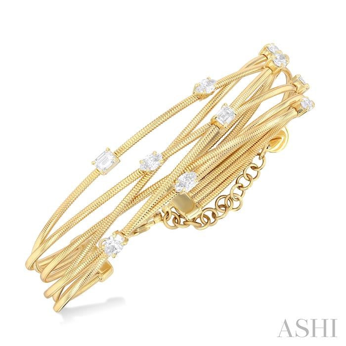 ASHI Mixed Shape Diamond Fashion Bangle 796F0PPFGYG-1.50