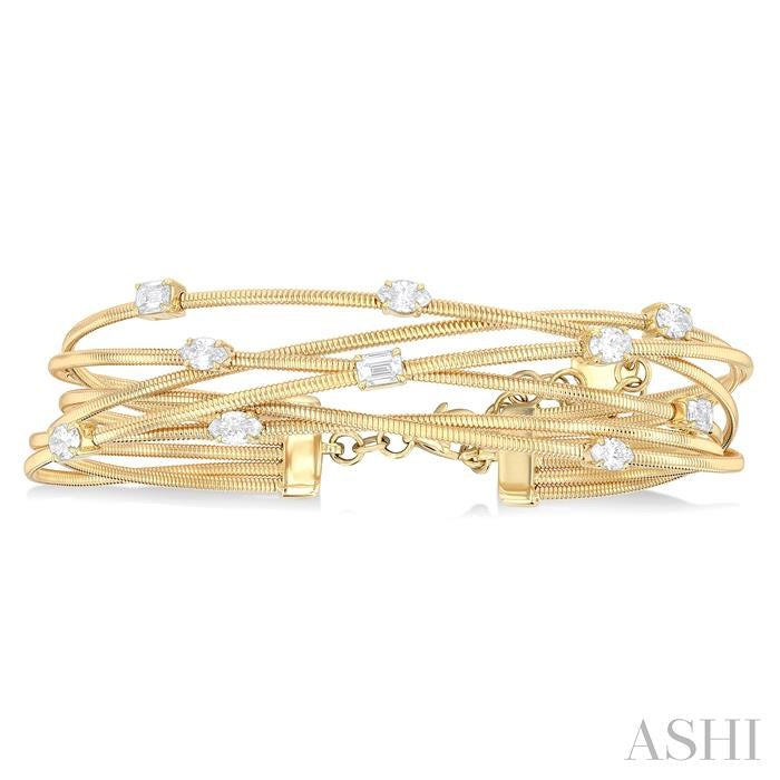 ASHI Mixed Shape Diamond Fashion Bangle 796F0PPFGYG-1.50