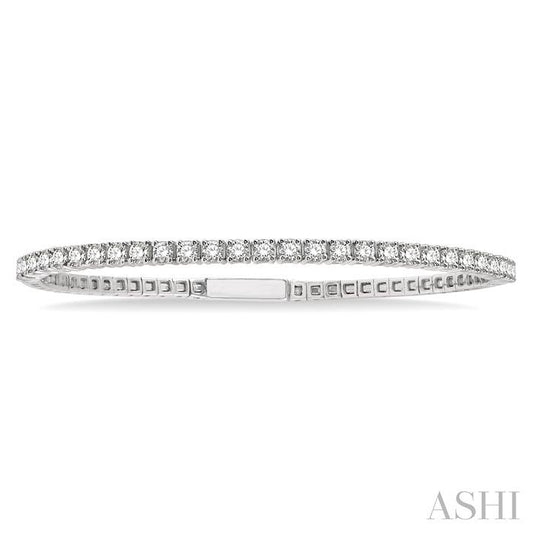 ASHI Stackable Diamond Flex Bangle 797D0PPFGWG-2.00