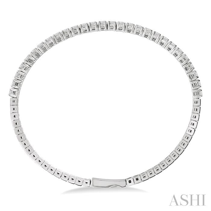 ASHI Stackable Diamond Flex Bangle 797D0PPFGWG-2.00