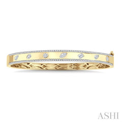 ASHI Mixed Shape Flush Set Diamond Fashion Bangle 797F1PPFGYG
