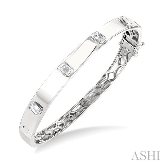 ASHI Stackable Bezel Set Diamond Bangle 798D0PPFGWG-1.50