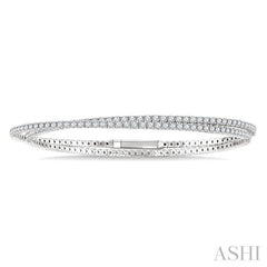ASHI Double Row Diamond Fashion Bangle 799H0PPFGWG-3.00