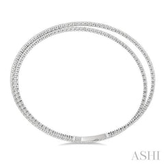 ASHI Double Row Diamond Fashion Bangle 799H0PPFGWG-3.00