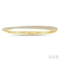 ASHI Double Row Diamond Fashion Bangle 799H0PPFGYG-3.00