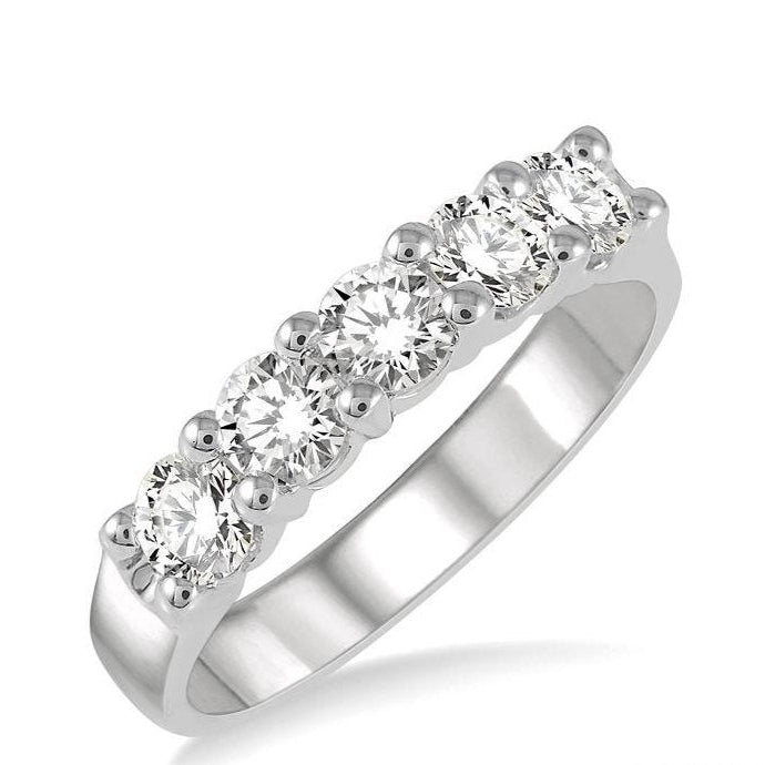 Parkplace Jewelers Round Shape 5 Stone Diamond Wedding Band 33341PPFGWG