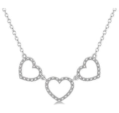 Parkplace Jewelers Tri Heart Shape Diamond Necklace 99600PPTSNKWG