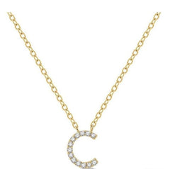 Parkplace Jewelers Block 'C' Initial Diamond Pendant 912F9PPFSPDYG-C