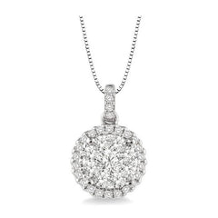Parkplace Jewelers Round Shape Halo Lovebright Essential Diamond Pendant 94913PPFVPDWG