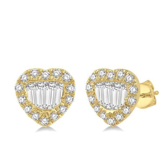 Parkplace Jewelers Heart Shape Halo Fusion Diamond Fashion Earrings 639B4PPFGERYG