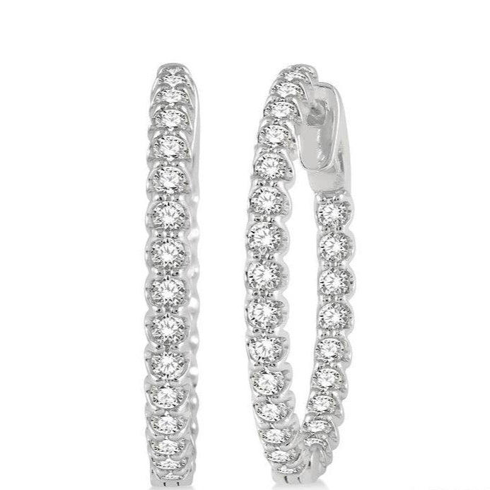 Parkplace Jewelers Inside-Out Diamond Hoop Earrings 622B0PPFGERWG-1.50