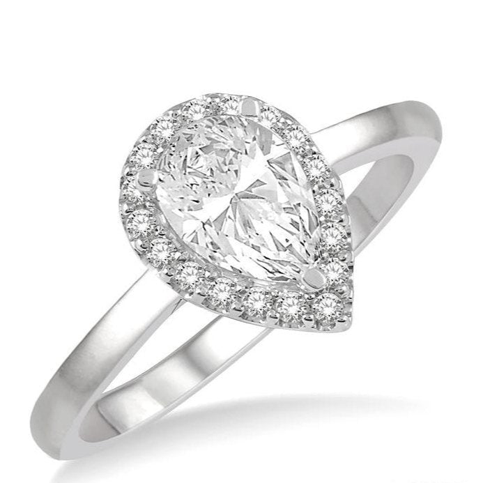 Parkplace Jewelers Pear Shape Halo Diamond Engagement Ring 260L5PPFHWG-LE