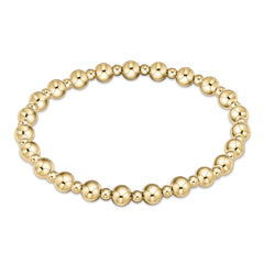 Enewton Classic Grateful Pattern 5mm Bead Bracelet - Gold BCLGRAPG5