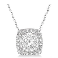 Parkplace Jewelers Cushion Shape Halo Lovebright Essential Diamond Pendant 916B3PPFVPDWG