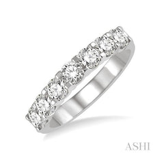 ASHI 7 Stone Diamond Wedding Band 33291PPFGWG
