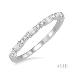ASHI Baguette Diamond Wedding Band 32975PPFHWG