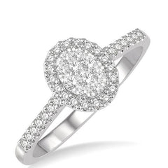 Parkplace Jewelers Oval Shape Halo Lovebright Essential Diamond Engagement Ring 13275PPFVWG