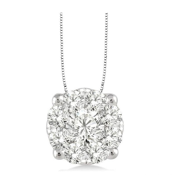 Parkplace Jewelers Round Shape Lovebright Essential Diamond Solitaire Pendant 91753PPFGPDWG