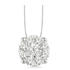 Parkplace Jewelers Round Shape Lovebright Essential Diamond Solitaire Pendant 91753PPFGPDWG
