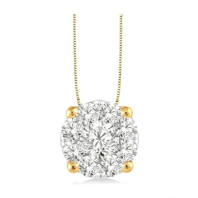 Parkplace Jewelers Round Shape Lovebright Essential Diamond Solitaire Pendant 91752PPFVPDYW
