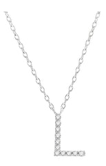 Parkplace Jewelers Block 'L' Initial Diamond Pendant 912F9PPTSPDWG-L