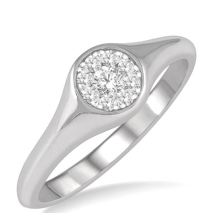 Parkplace Jewelers Round Shape Lovebright Essential Diamond Signet Ring 373M8PPFHWG
