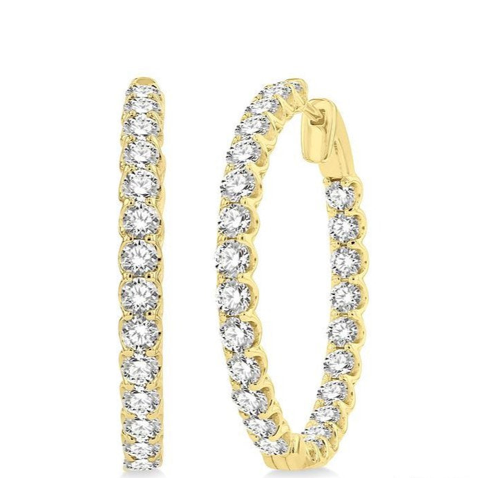 Parkplace Jewelers Inside-Out Diamond Hoop Earrings 622B0PPFGERYG-5.00