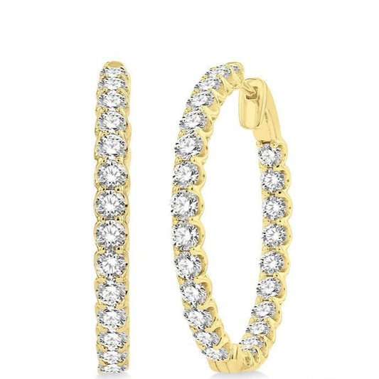 Parkplace Jewelers Inside-Out Diamond Hoop Earrings 622B0PPFGERYG-5.00