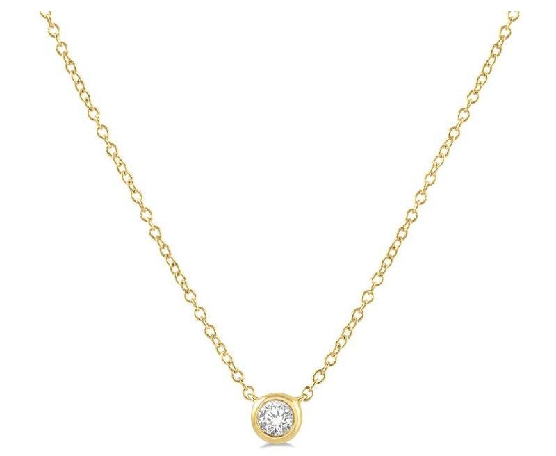 Parkplace Jewelers Bezel Set Petite Diamond Fashion Pendant 646C8PPTGPDYG