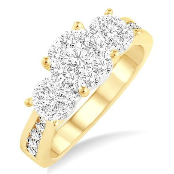 Parkplace Jewelers Round Shape Past Present & Future Lovebright Essential Diamond Ring 36912PPFGYW