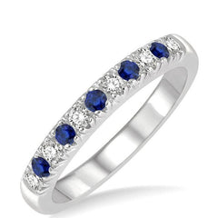 Parkplace Jewelers 11 Alternate Gemstone & Diamond Wedding Band 46507PPFGSPWG