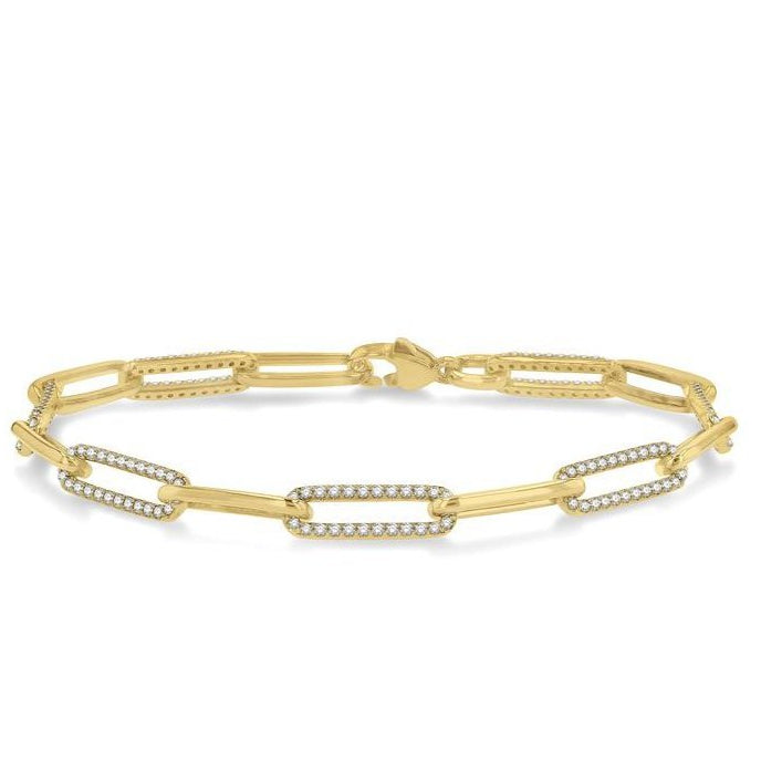 Parkplace Jewelers Paper Clip Diamond Fashion Bracelet 72091PPTGYG
