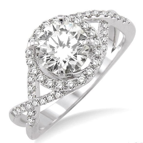 Parkplace Jewelers Round Shape Semi-Mount Halo Diamond Engagement Ring 22565PPFRWG-SM