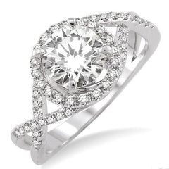 Parkplace Jewelers Round Shape Semi-Mount Halo Diamond Engagement Ring 22565PPFRWG-SM