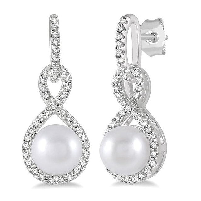 Parkplace Jewelers Pearl & Diamond Fashion Earrings 56896PPTSERWPWG