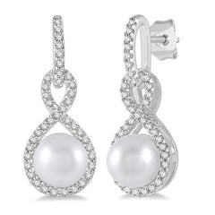 Parkplace Jewelers Pearl & Diamond Fashion Earrings 56896PPTSERWPWG