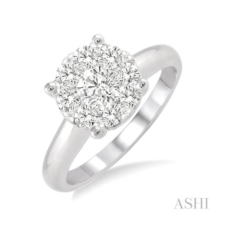 ASHI Round Shape Lovebright Essential Diamond Ring 36901PPFVWG